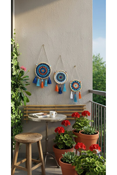 e&e süs dükkanı Duvar dekorasyonu bahçe balkon ev süsü 3 lü set