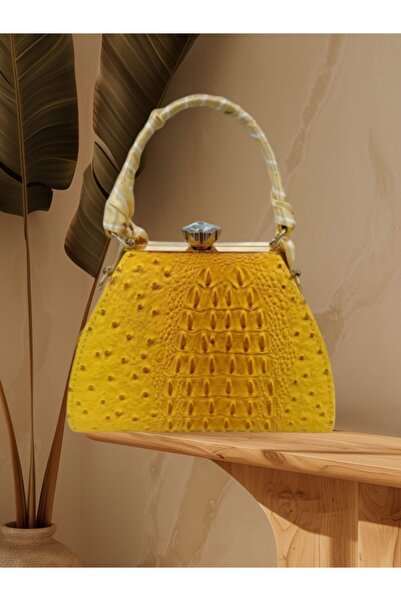 ARONA Elegant Elmas Timsah Çanta