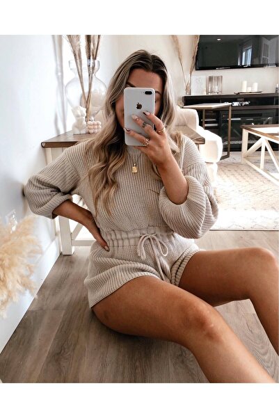 MAXXANA Salopetă din tricot cu decolteu cu șnur M/L/XL