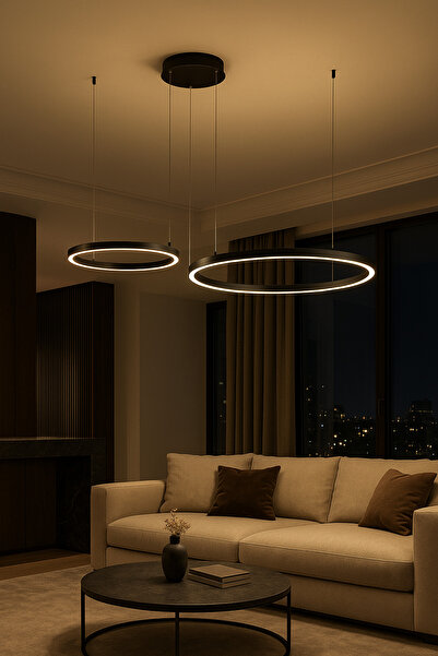 qwell ثريا حديثة باللون الأسود