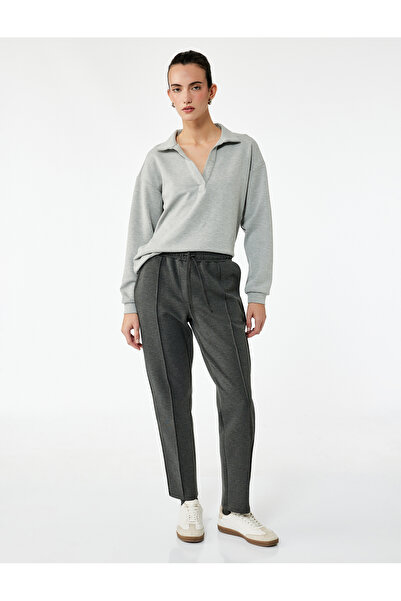 Koton Scuba Kumaş Cepli Cigarette Kesim Eşofman Pantolon
