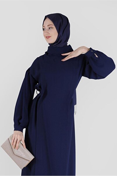 Alvina BELİ ARKADAN BAĞLAMALI KLASİK ELBİSE 42335