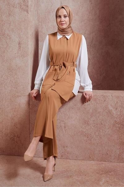 Alvina طقم بنطال ثلاثي بحزام موديل 44171