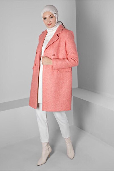Alvina BUTTON DETAILED CROWACE COLLAR COAT 90381-1