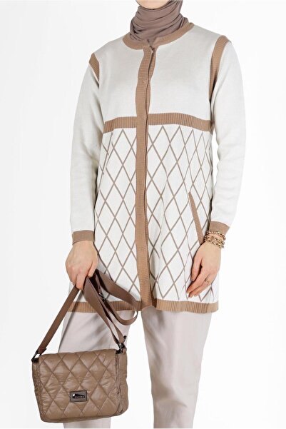 Alvina GEOMETRİK DESEN DETAYLI TRİKO HIRKA 42067