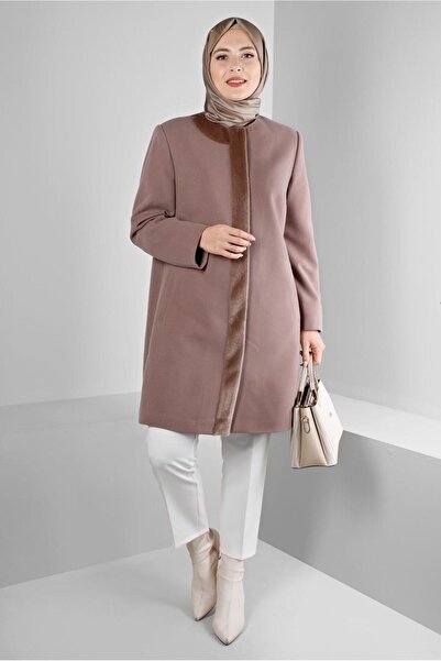 Alvina Fur Detailled Pocket Coat 90366