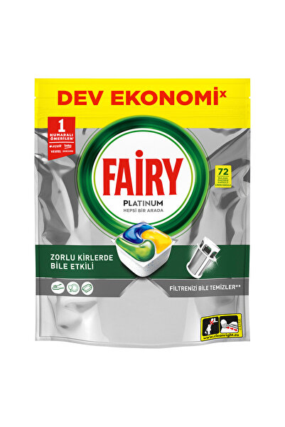Fairy Platinum Bulaşık Makinesi Deterjanı Kapsülü/tableti 72 Yıkama Limon Kokulu