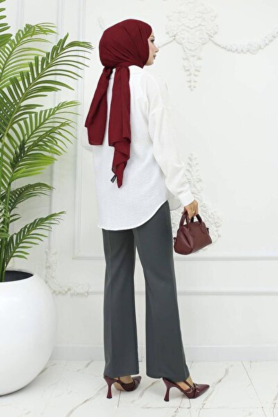 TRENDTESETTÜR KADIN GRİ (ANTRESİT) PALAZZO PANTOLON T 3403