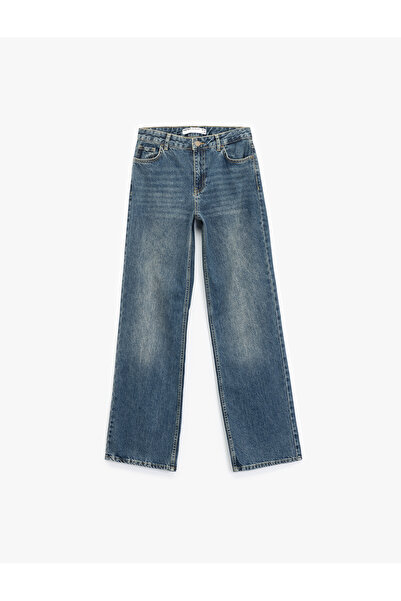 Koton Βαμβακερό ίσιο παντελόνι με ίσιο πόδι - ίσιο τζιν