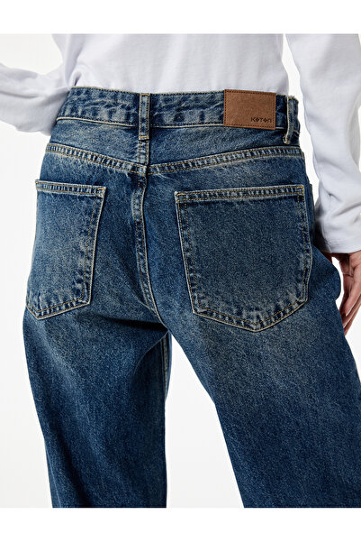 Koton Βαμβακερό ίσιο παντελόνι με ίσιο πόδι - ίσιο τζιν