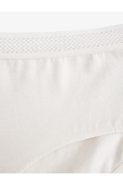 Koton Bel Detaylı Pamuklu Rahat Kalıp Yüksek Bel Hipster Külot