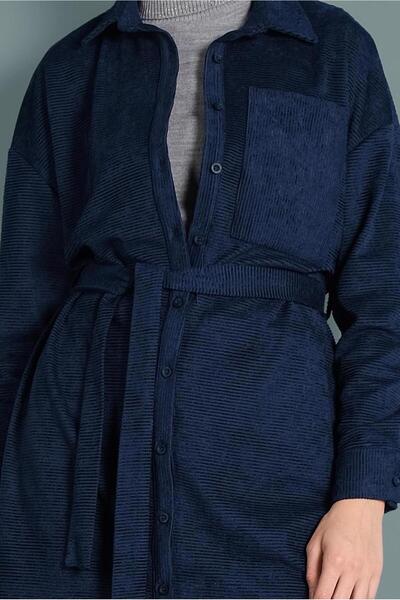 Alvina KADİFE FİTİLLİ DÜĞMELİ TUNİK 40301