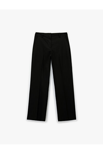 Koton Yüksek Bel Geniş Paça Basic Kumaş Pantolon