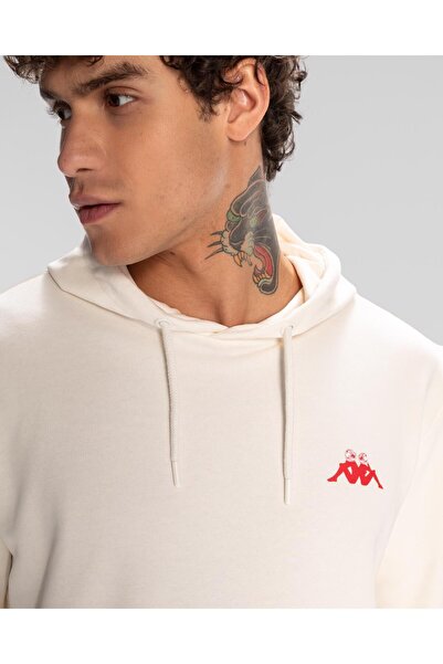 Kappa Αυθεντικό Space Jump Hoodie Ανδρικό λευκό κανονικό φούτερ με κουκούλα