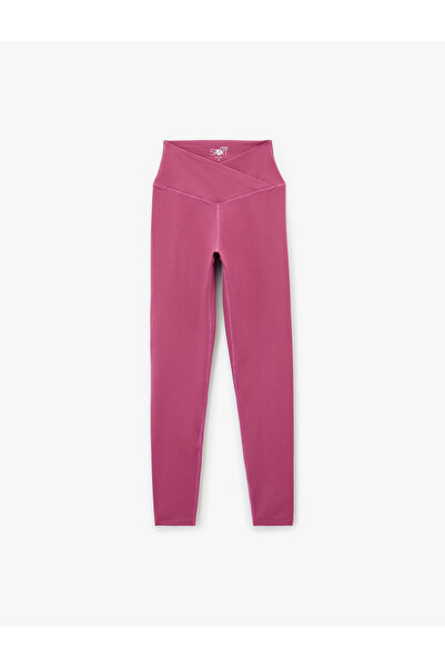 Koton Asimetrik Yüksek Bel Slim Fit Spor Tayt