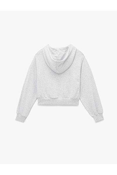 Koton Φούτερ με κουκούλα και φερμουάρ με λεπτομέρεια τσέπης σε άνετο κομμένο σχήμα