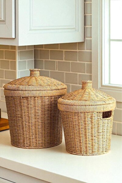 Digithome Konik 2’li Patates Soğan Sepeti Hasır Organizer - 24x28 cm - 819