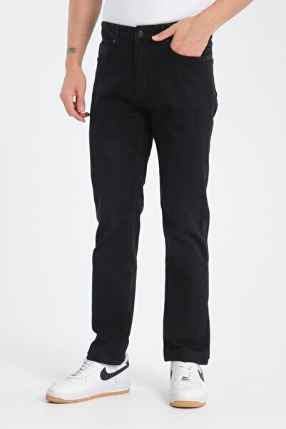 Store Straight Cut Men's Jeans - Stretch Fabric, Regular Fit Jeans (98% Cotton)