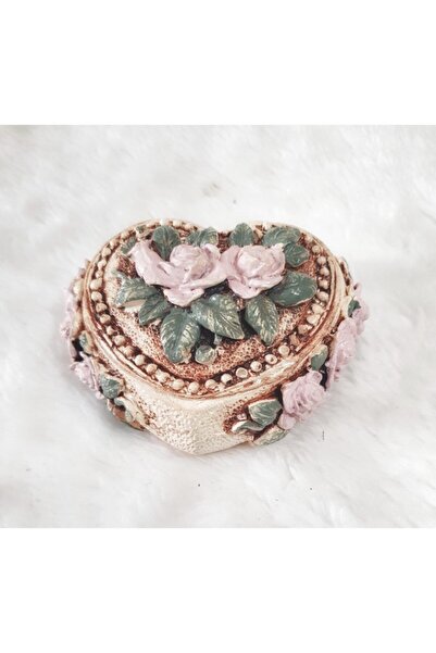 Merland El Yapımı Dekoratif Renkli Kalpli Kutu.