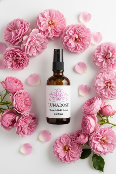 Lunarose Ecocert Sertifikalı 100% Organik Bakır İmbik Gülsuyu