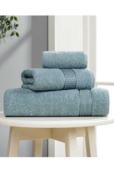 CPU ELEKTRONİK Cotton Rhythm Mint 3-Piece Bath Towel Set