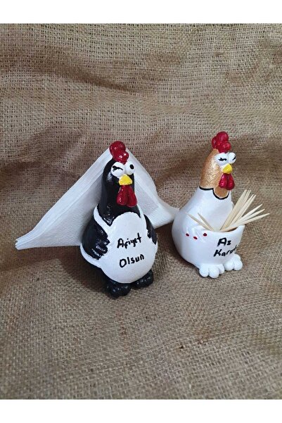 Genel Markalar Tavuk Peçetelik Ve Kürdanlık Seti-espirili Peçetelik Ve Kürdanlık Seti.