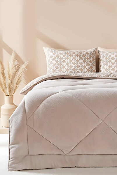 Riva Білий геометричний двоспальний комплект ковдр Loura 195x215 см Wellsoft