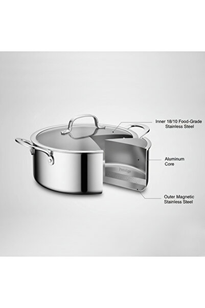 Prestige Infinity Tri Ply Stainless Steel 26cm Casserole With Lid | PR81193