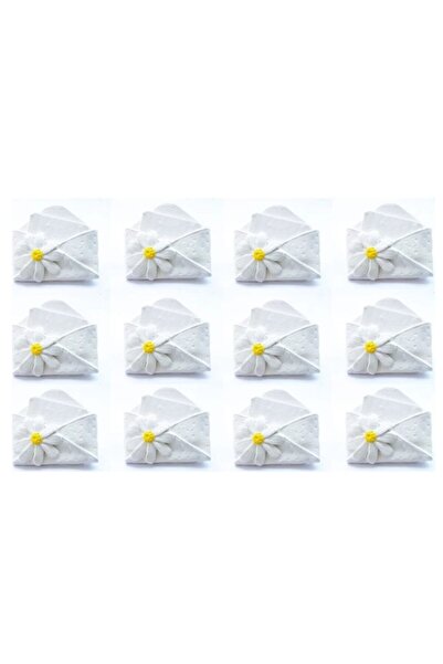 Genel Markalar El Yapımı Beyaz Papatyalı 12'li Magnet Seti