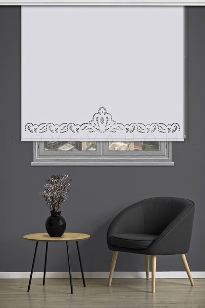 Noveva Home Stor Perde Lazer Kesim 601303 Beyaz Ev Ofis Mutfak Balkon Çocuk Odası Yatak Odası Salon Perdesi