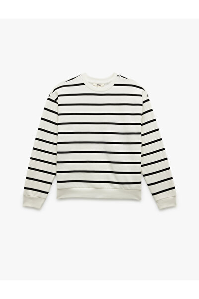 Koton Three Thread Raised Long Sleeve Crew Neck Sweatshirt