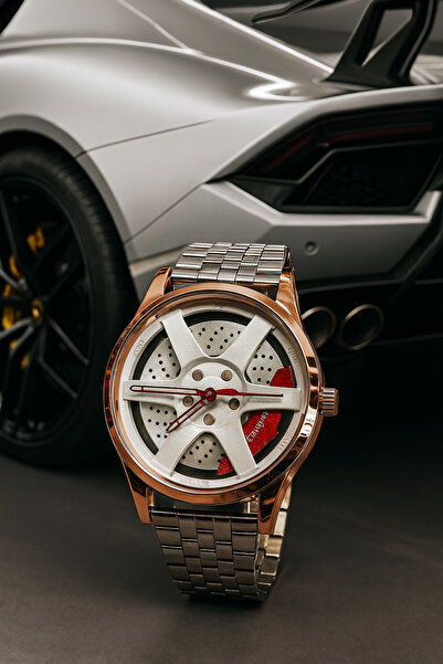 G Sport POLO Metal Adjustable Cord Car Wheel Model Men's Wristwatch