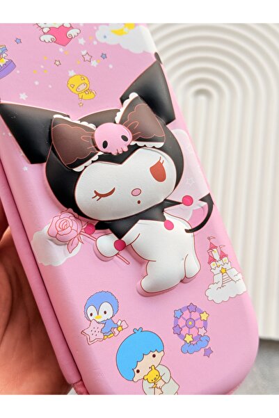 EliraToka Girls' Compartmented Large-Volume Primary School Secondary School Hard-Cover Pen Holder Models Pencil Case