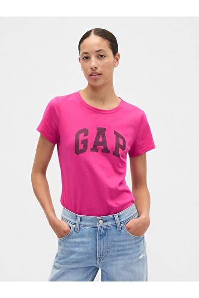 GAP Kadın Pembe Logo T-Shirt