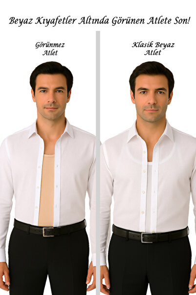 ÖZKAN underwear Özkan 10852 3-Pack Men's Premium Fabric Invisible Undershirt Cotton Modal Undershirt