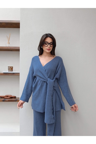 ESRAHELVACI Bağlamalı Triko Takım