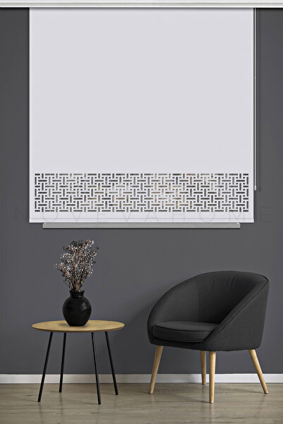 Noveva Home Stor Perde Lazer Kesim 127 Beyaz Ev Ofis Mutfak Balkon Çocuk Odas...