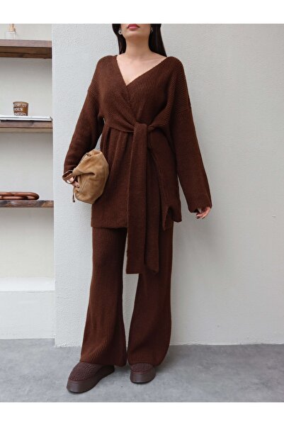 ESRAHELVACI Tie-Up Knitwear Set