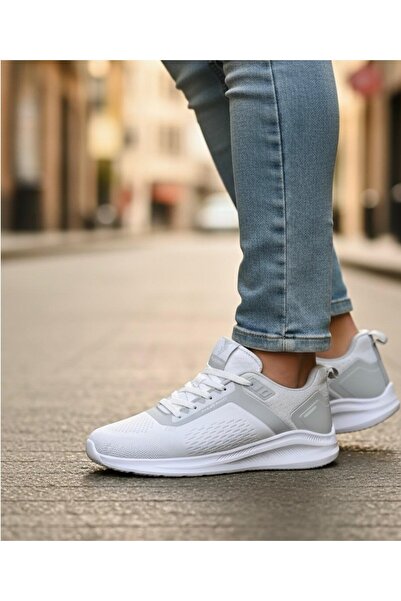 MAGG POINT Pantofi sport casual albi pentru bărbați Pantofi confortabili pent...