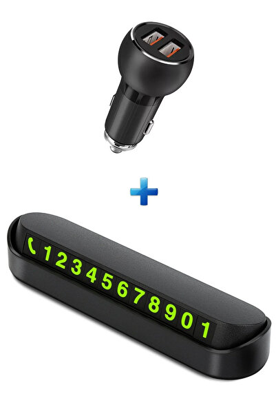 Beatitude Araba Numaratör Park Tel Oto Çakmaklık Şarj Aleti 2li Araç Aksesuar Seti