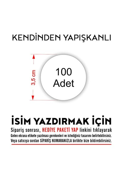 Vice Kına etiketi (3.5 cm) 100 Adet Kına Gecesi etiketi