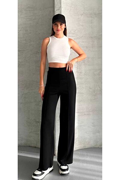 Alola Yüksek Bel Önü Dikişli Modal Kumaş Orjinal Oyh Eşofman Altı