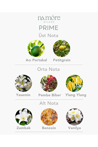 NA MORE Milano Prime Extrait Unisex Parfüm 50 ml | Çiçeksi & Zarif & Modern | Bitter Orange, Jasmine, Lily