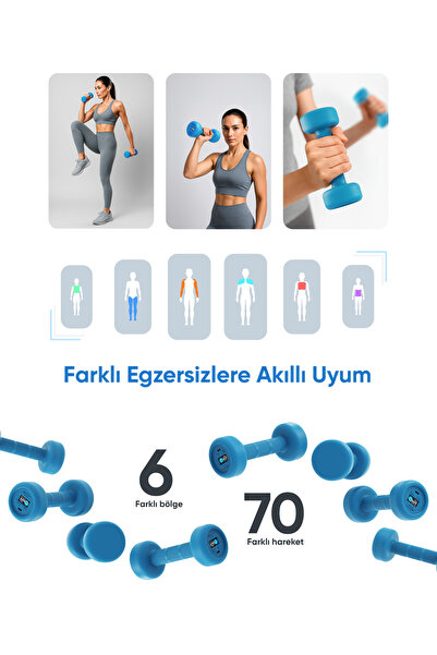 Şımart Akıllı Dambıl 2x1 Kg Uygulama Destekli, Sesli Yönlendirmeli, LCD Ekranlı