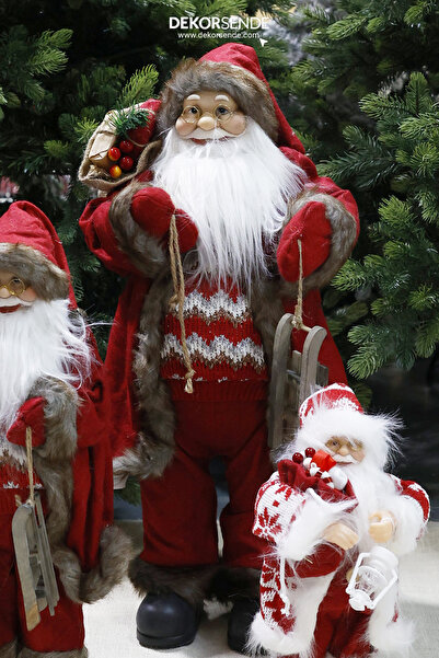 Dekorsende Kazaklı Keçe Noel Baba Kırmızı 60 cm