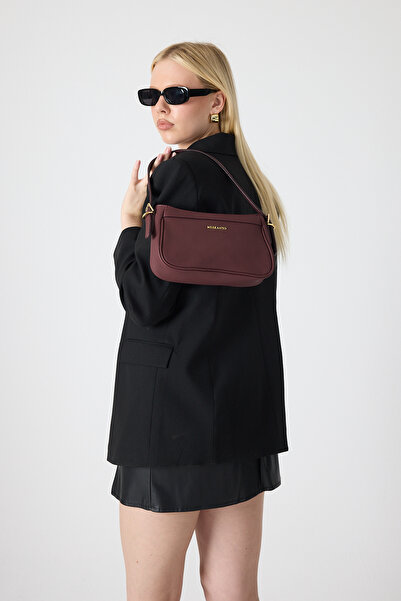 Meskanto Baget Genuine Leather Double Color Strap Hand and Shoulder Bag