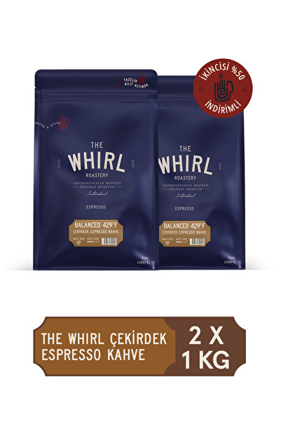 The Whirl Espresso Tanned 429°F Çekirdek Kahve 1 kg x 2 Adet