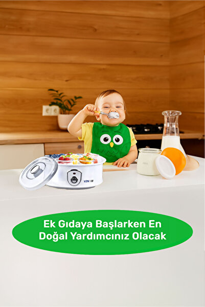 VZN ماكينة صنع الزبادي 7 مرطبانات زجاجية