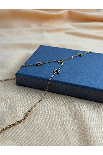 kamilasilver شاحميران من الفولاذ الذهبي مع تصميم نجمة - إشراقة الليل للنساء