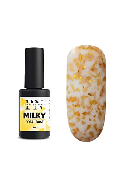 Patrisa Nail Rubber Altın Potal Parçacıklı Rakı Beyaz Kamuflaj Renkli Base TP...